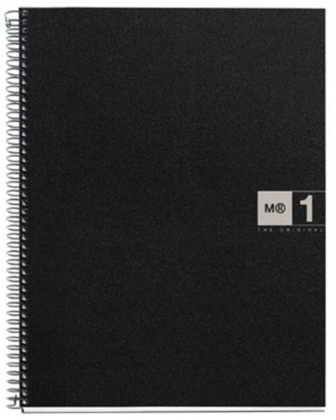 Spirálfüzet A/4 80 lapos, négyzetrácsos MQ "Notebook" 1 szürke