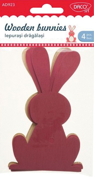 Fa dekoráció, nyuszik Daco "Wooden bunnies"