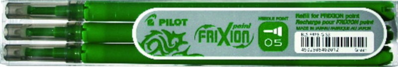 Rollertoll betét 0,5 mm törölhető 3 db Pilot "Frixion" zöld