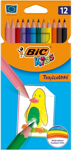 Színesceruza készlet BIC "Kids" Tropicolors 12 szín