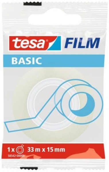 Ragasztószalag 15 mm x 33 m TESA "Basic" átlátszó