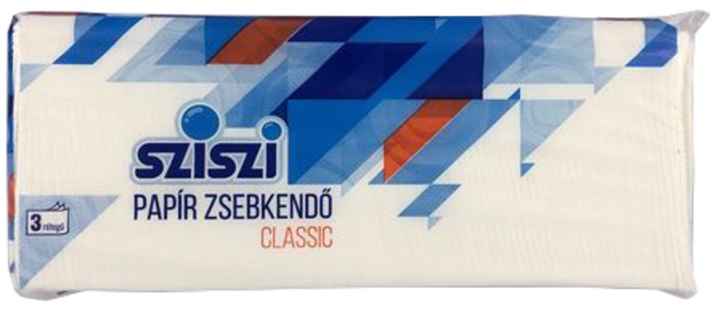 Papír zsebkendő 3 rétegű, 100 db-os Sziszi "Classic"