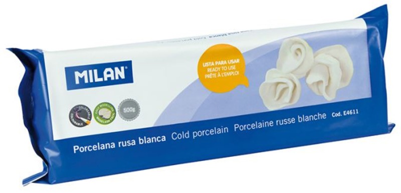 Porcelán gyurma 500 g Milan hófehér