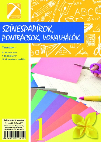 Színes papír és pontrács I. osztályos T-Creativ