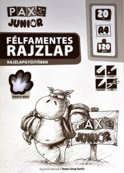 Rajzlap A/4 félfamentes, 120 g, 20 ív/csomag Pax "Junior"