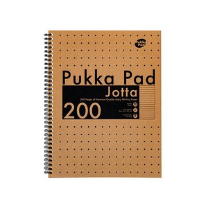 Spirálfüzet A/4 100 lapos, vonalas Pukka Pad "Jotta Pad" Kraft