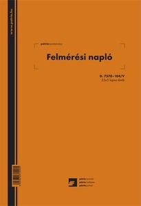 Felmérési napló D.7570-104/V A/4 25x5 lapos Pátria