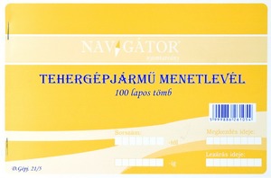 Tehergépkocsi menetlevél D.Gépj.21 A/5 100 lapos Navigátor