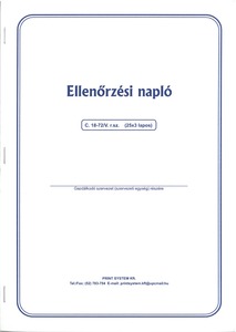 Ellenőrzési napló C.18-72/V A/4 25x3 lapos Print System