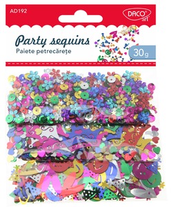 Flitter, vegyes forma 30 g Daco "Party sequins"