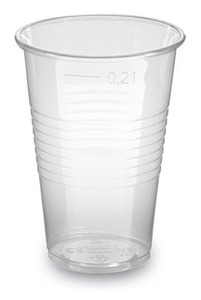 Műanyag pohár 200 ml 100 db/csomag víztiszta