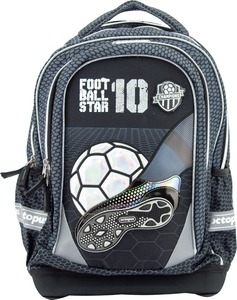 Iskolai hátizsák 21 L ergonomikus, kulacstartóval Octopus "Football" fekete