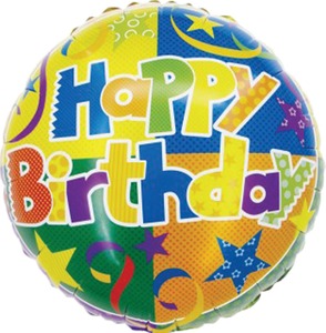 Léggömb, születésnapi 46 cm Daco "Happy birthday"